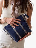 The Small Home blue pinstripe wash bag - British product