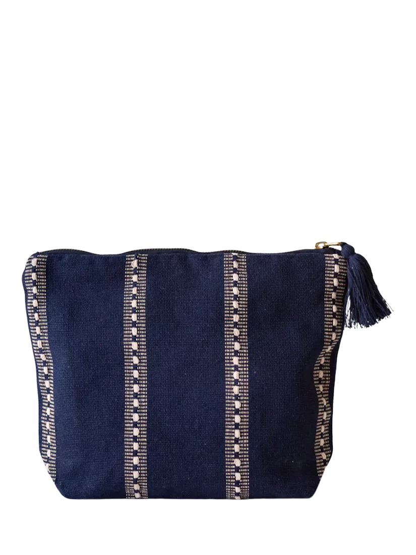 The Small Home blue pinstripe wash bag - British product