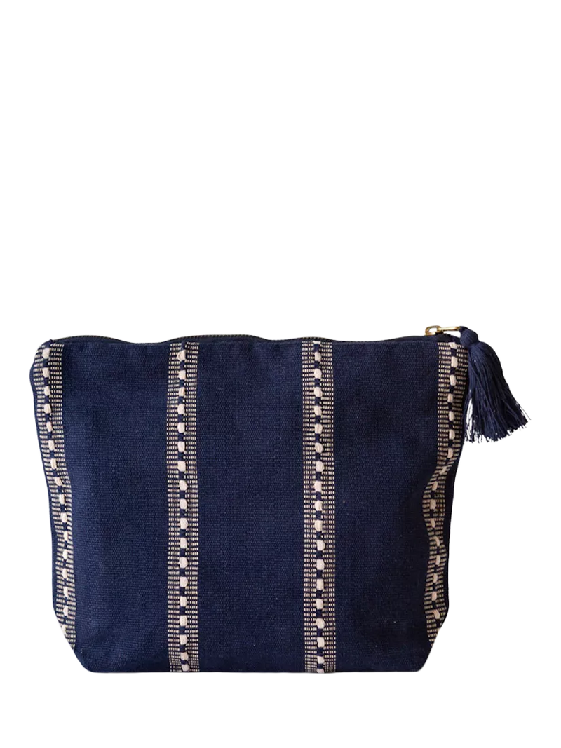 The Small Home blue pinstripe wash bag - British product