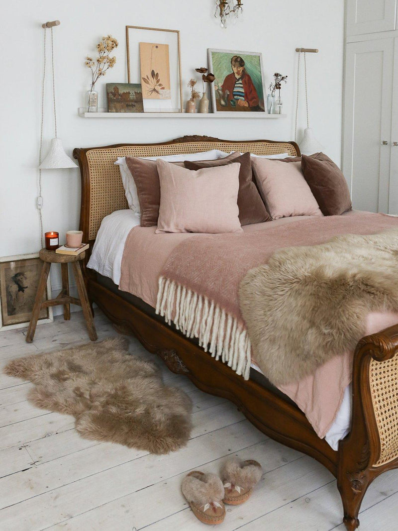 The Small Home natural sheepskin rug 60x95cm, UK version