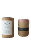 The Small Home stoneware coffee cups set of 2 Rose/Carbon (British brand)