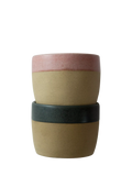 The Small Home stoneware coffee cups set of 2 Rose/Carbon (British brand)