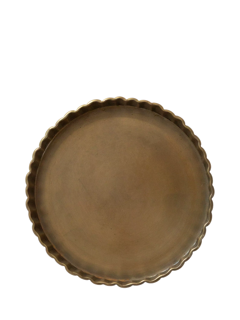 The Small Home fluted brass tray 11cm, UK version