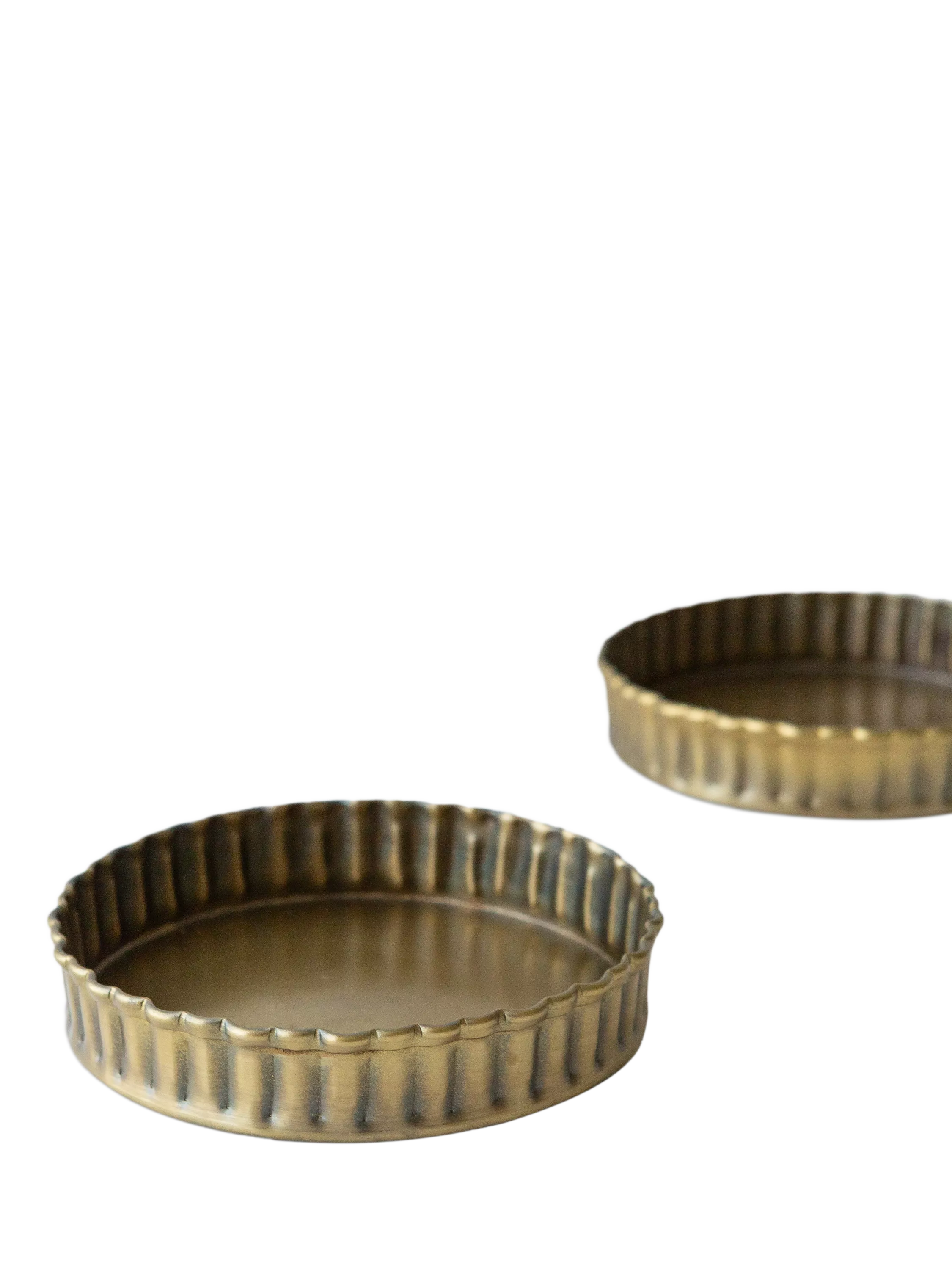 The Small Home fluted brass tray 11cm, UK version