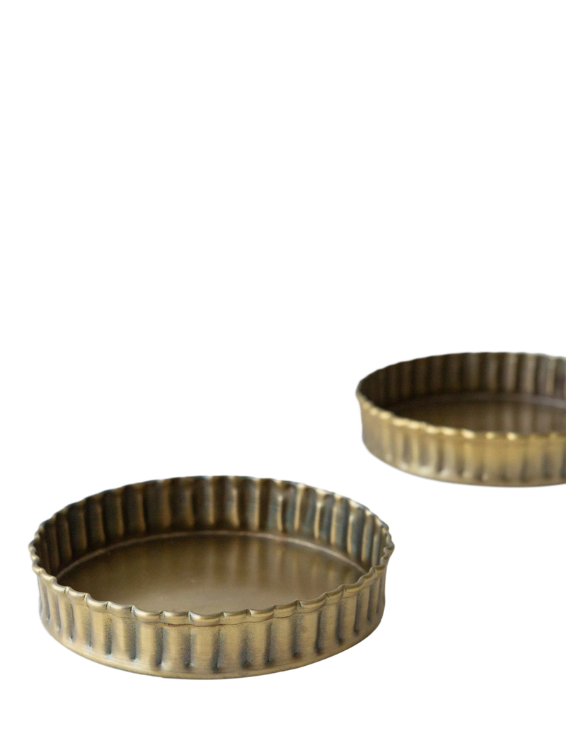 The Small Home fluted brass tray 11cm, UK version