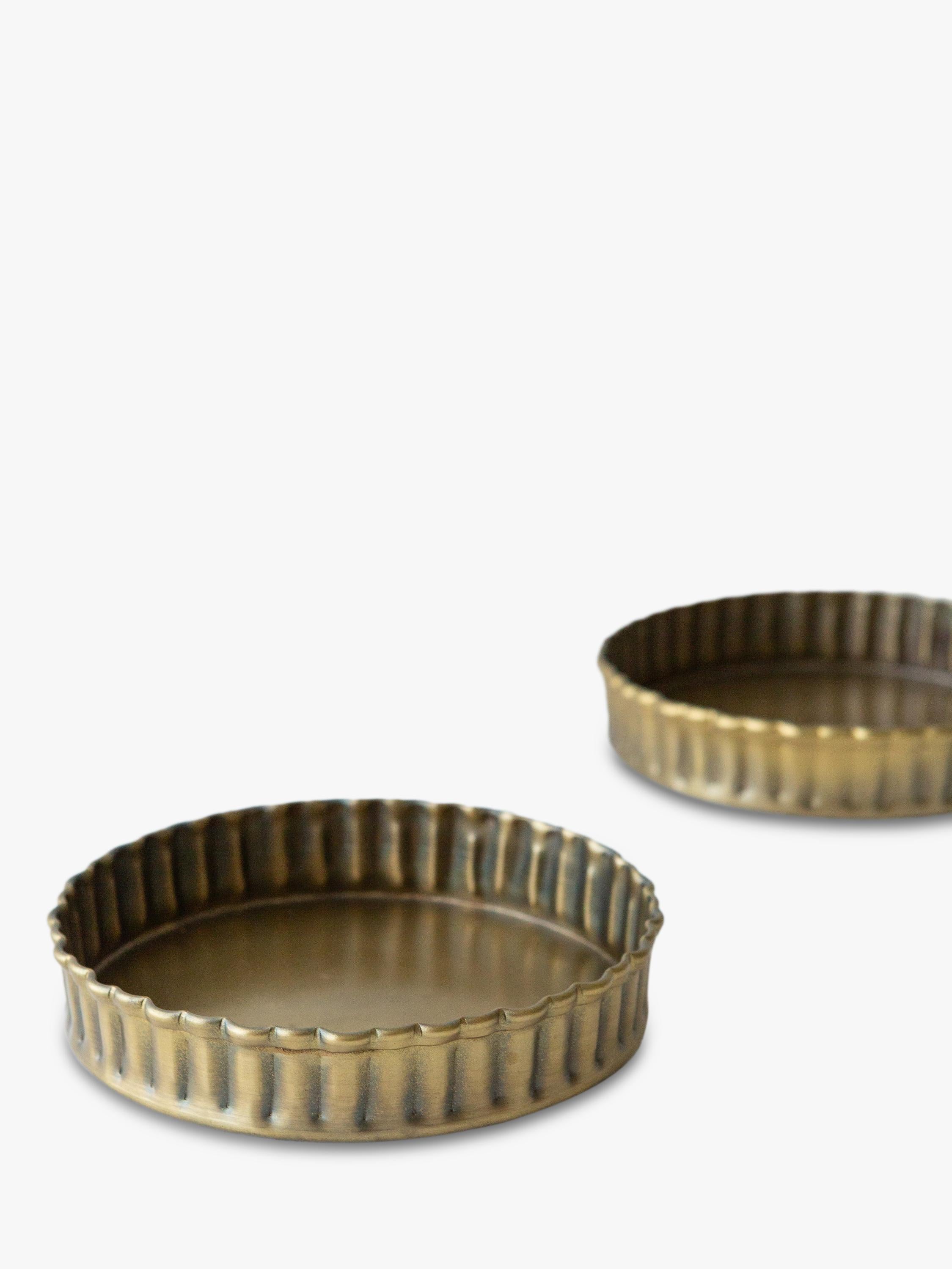 The Small Home fluted brass tray 11cm, UK version