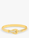 18ct Gold Plated Pave Crystal Buckle Bangle