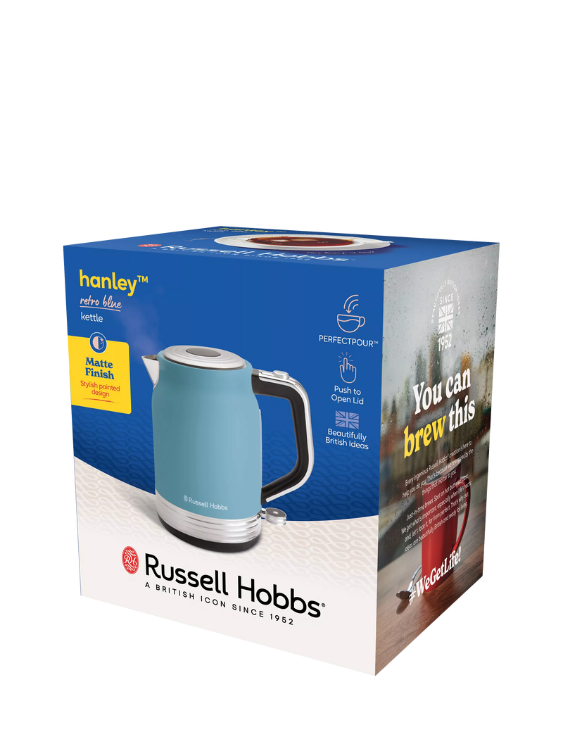 Russell Hobbs kettle retro blue 1.7L - British product