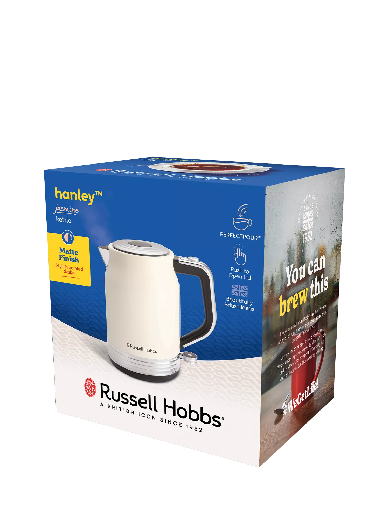 Russell Hobbs Hanley Kettle Jasmine White 1.7L (British brand)