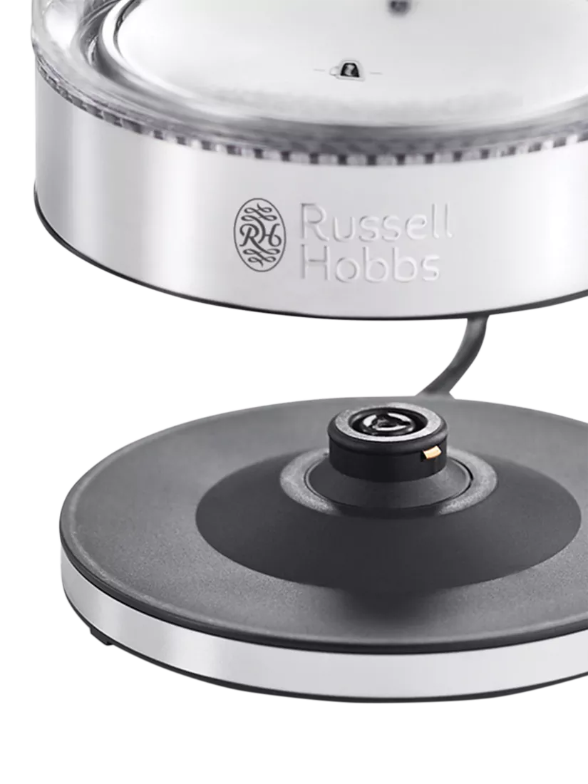 Russell Hobbs Glass Kettle Silver 1L, imported from the UK