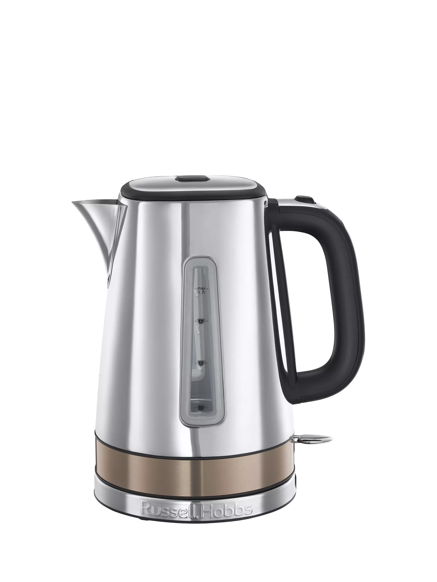 Russell Hobbs Distinctions kettle 1.7L titanium, imported from the UK