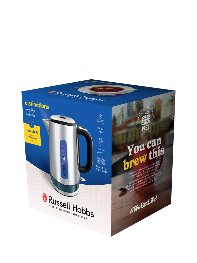 Russell Hobbs kettle ocean blue 1.7L, imported from the UK