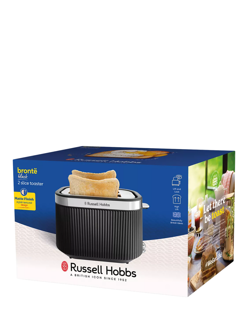 Russell Hobbs Brontë 2 slice toaster black, imported from the UK