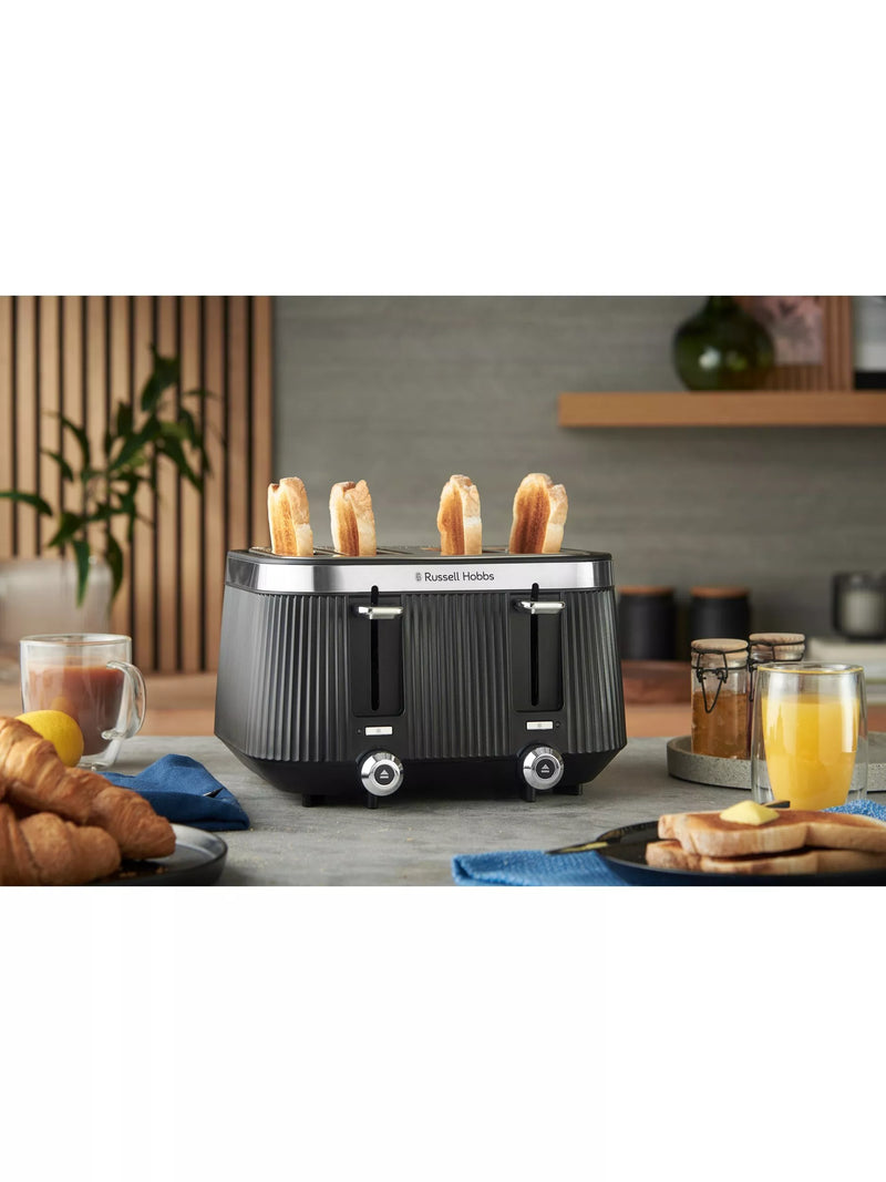 Russell Hobbs Brontë 4 slice toaster black, imported from the UK