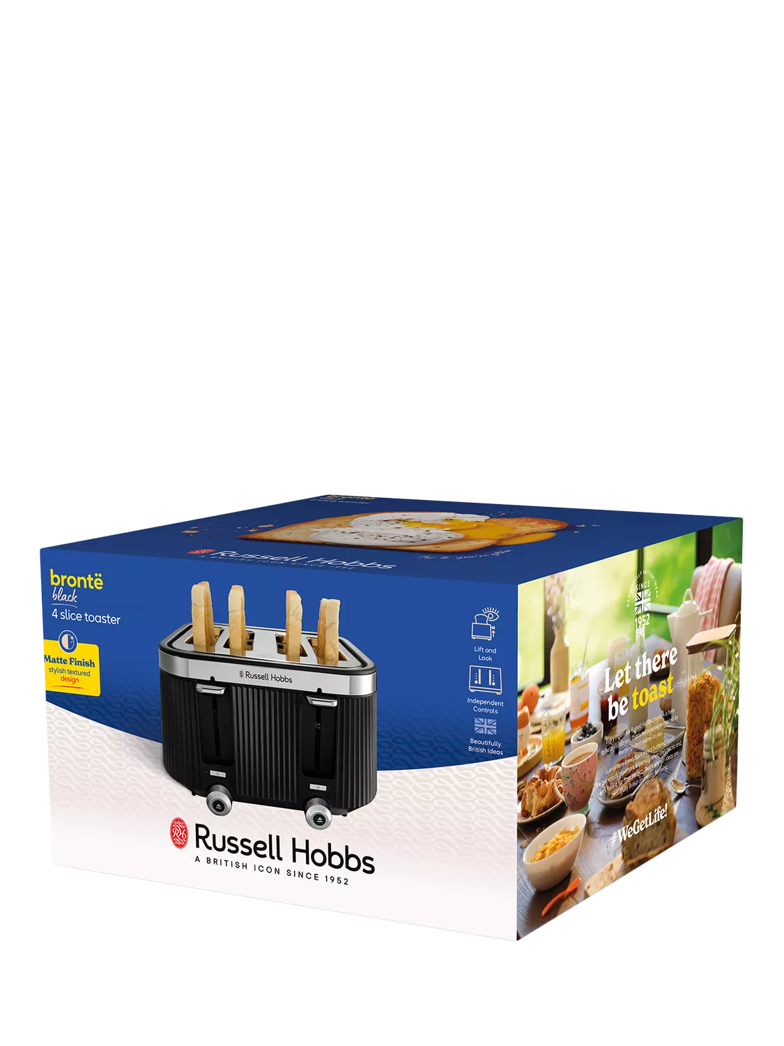 Russell Hobbs Brontë 4 slice toaster black, imported from the UK