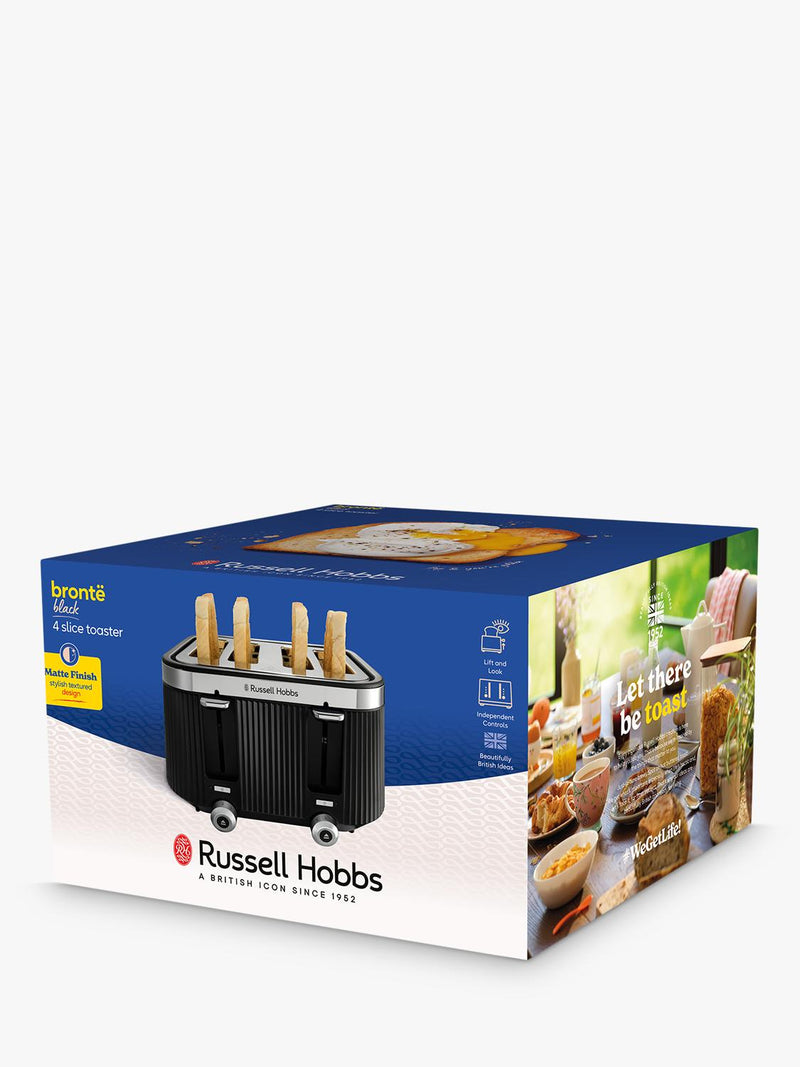 Russell Hobbs Brontë 4 slice toaster black, imported from the UK