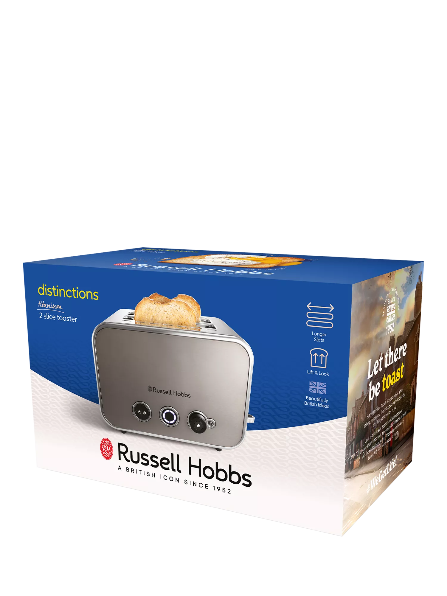 Russell Hobbs Distinctions 2 slice toaster titanium finish - British product