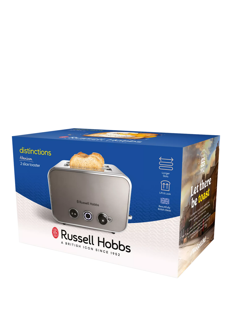 Russell Hobbs Distinctions 2 slice toaster titanium finish - British product
