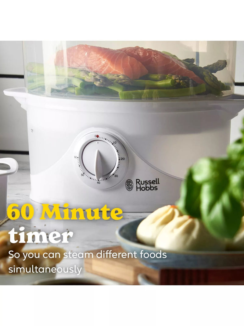Russell Hobbs 3-tier steamer white 9L British product