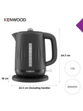 Kenwood Ripple electric kettle 1.5L, imported from the UK