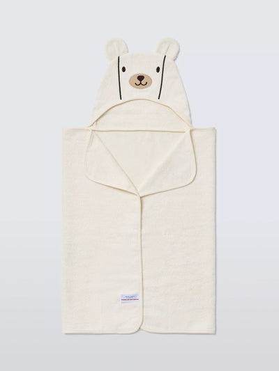 John Lewis John Lewis Daydream Bear Baby Hooded Towel White 95x60cm- Buy online at McGrocer