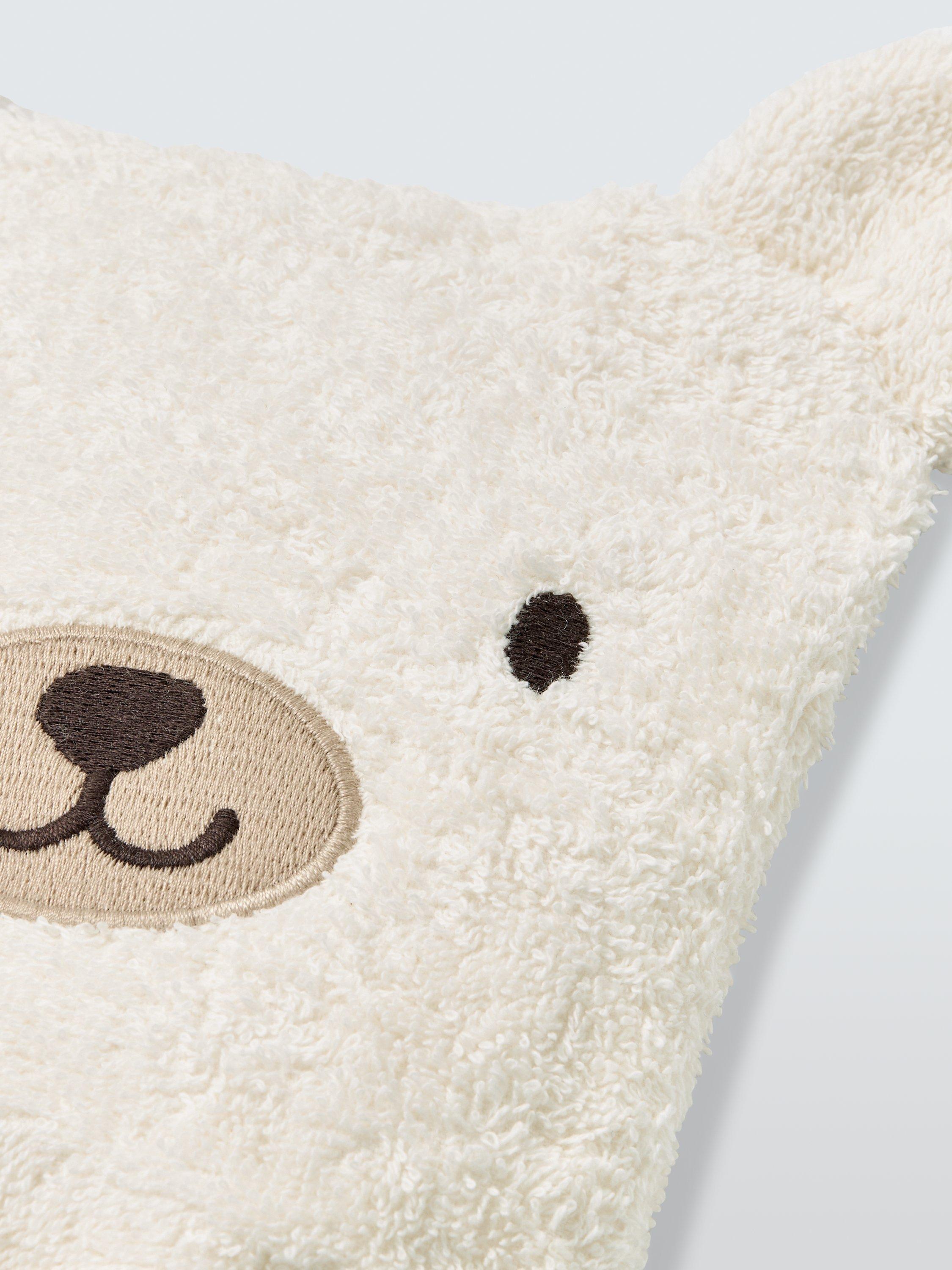 John Lewis Daydream Bear wash mitt white cotton, UK version
