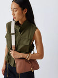 John Lewis Juno faux leather crossbody bag in tan (British brand)