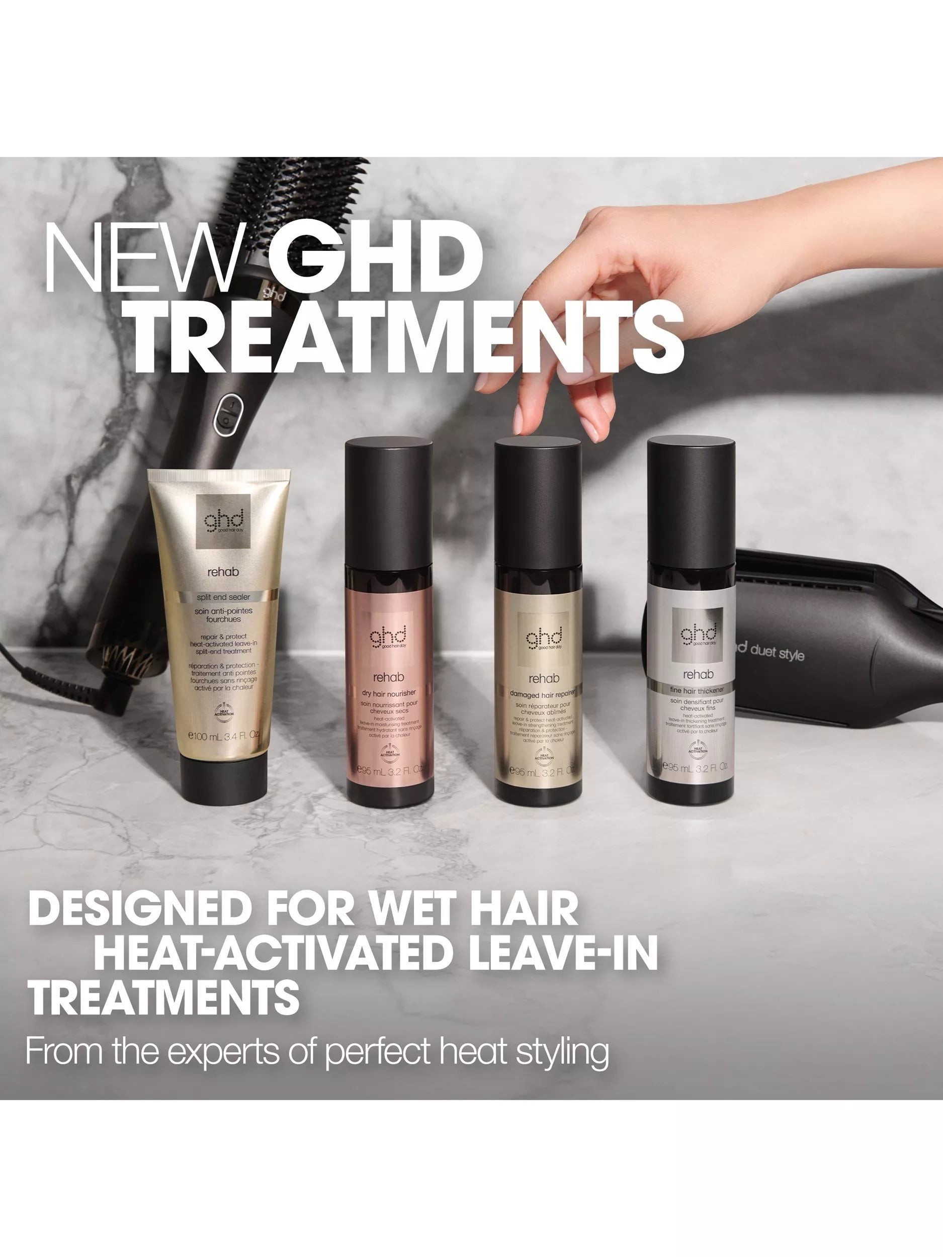 ghd split end sealer 100ml leave-in treatment, imported from the UK