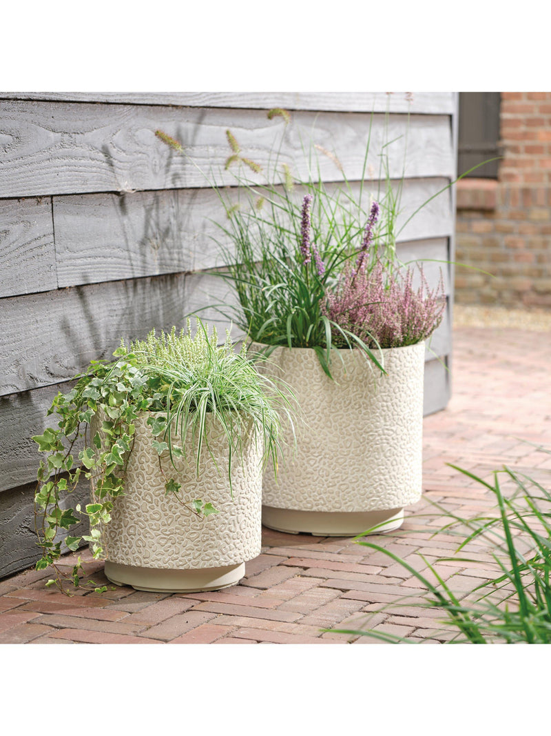 Kaemingk leopard print outdoor planters set of 2 - British product