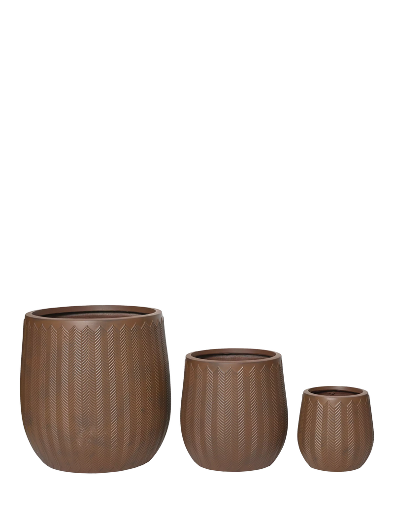 Kaemingk Annecy planters set of 3 rust (British brand)