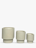 Kaemingk oval planters set of 3 in grey, UK version