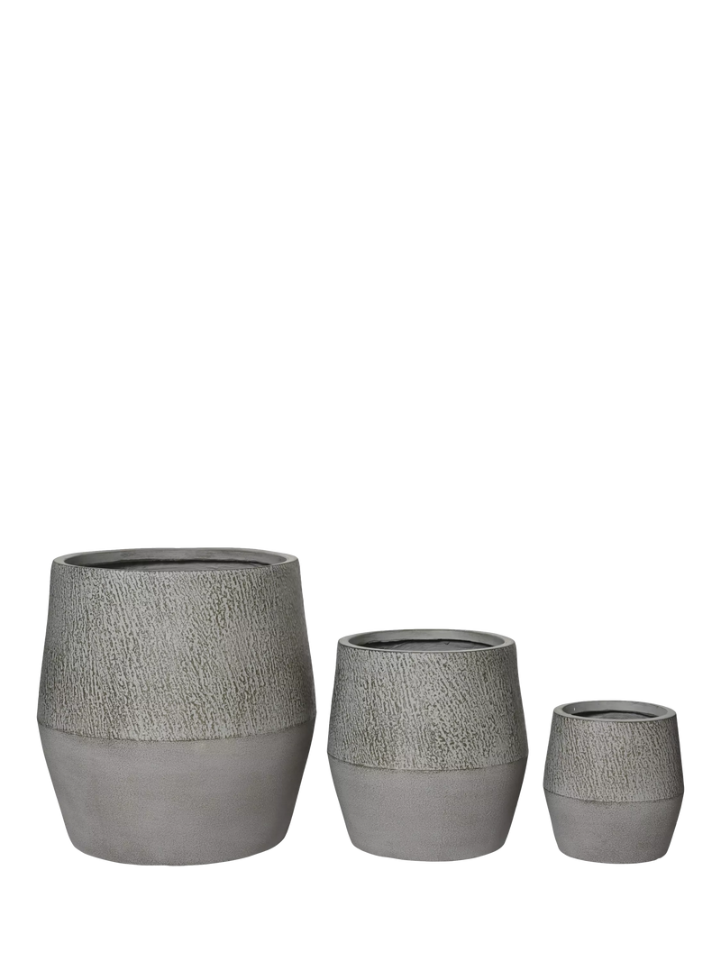 Kaemingk outdoor planters set of 3 grey, imported from the UK