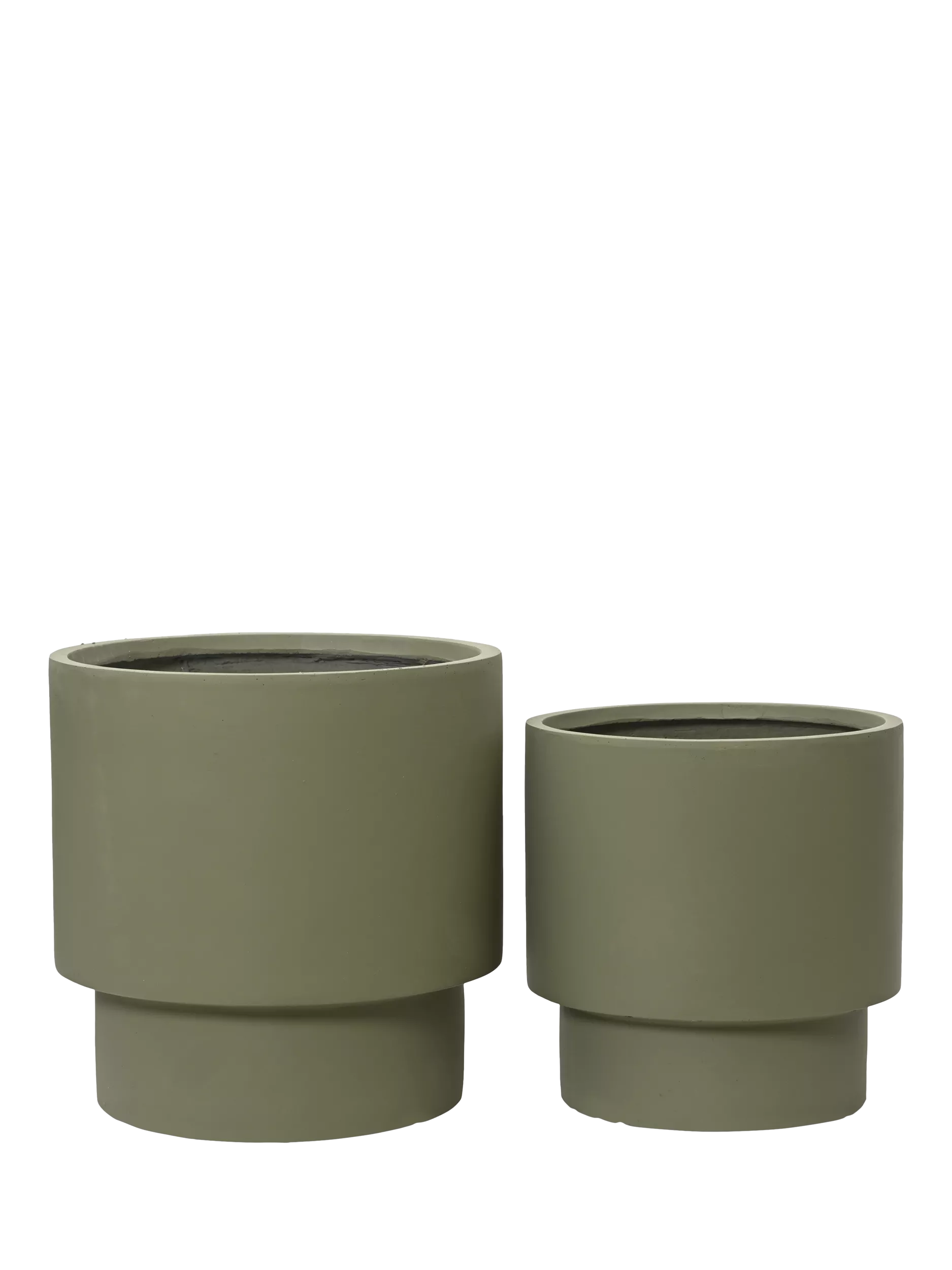 Kaemingk footed outdoor planters set of 2, green (British brand)