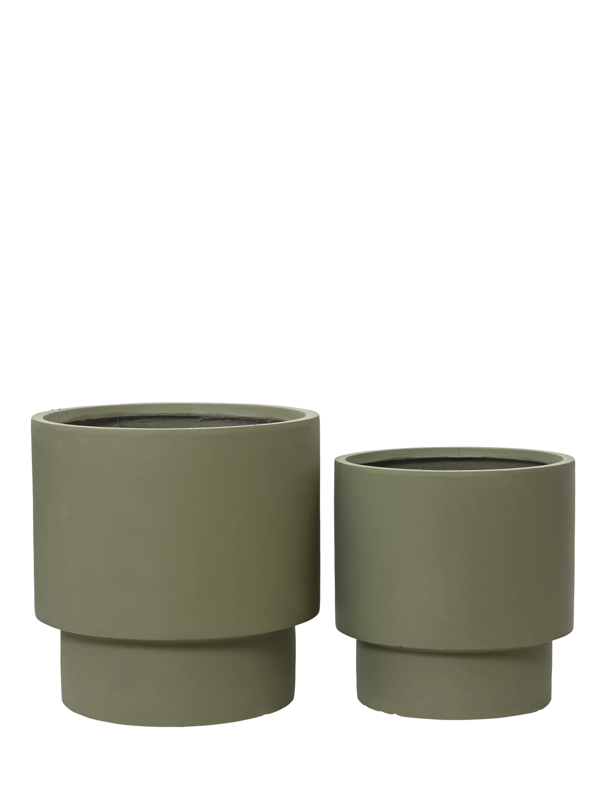 Kaemingk footed outdoor planters set of 2, green (British brand)