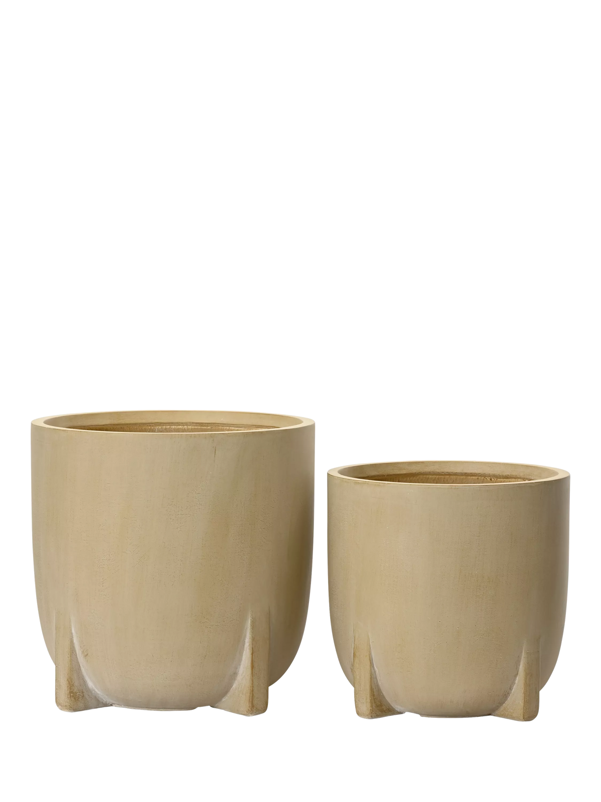 Kaemingk Aria footed planters set of 2 natural - British product