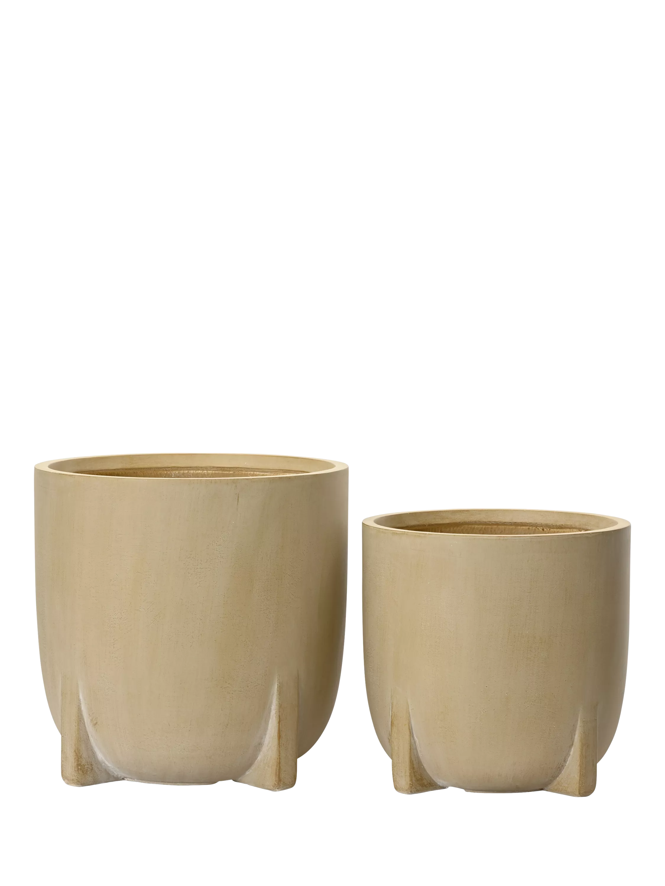 Kaemingk Aria footed planters set of 2 natural - British product