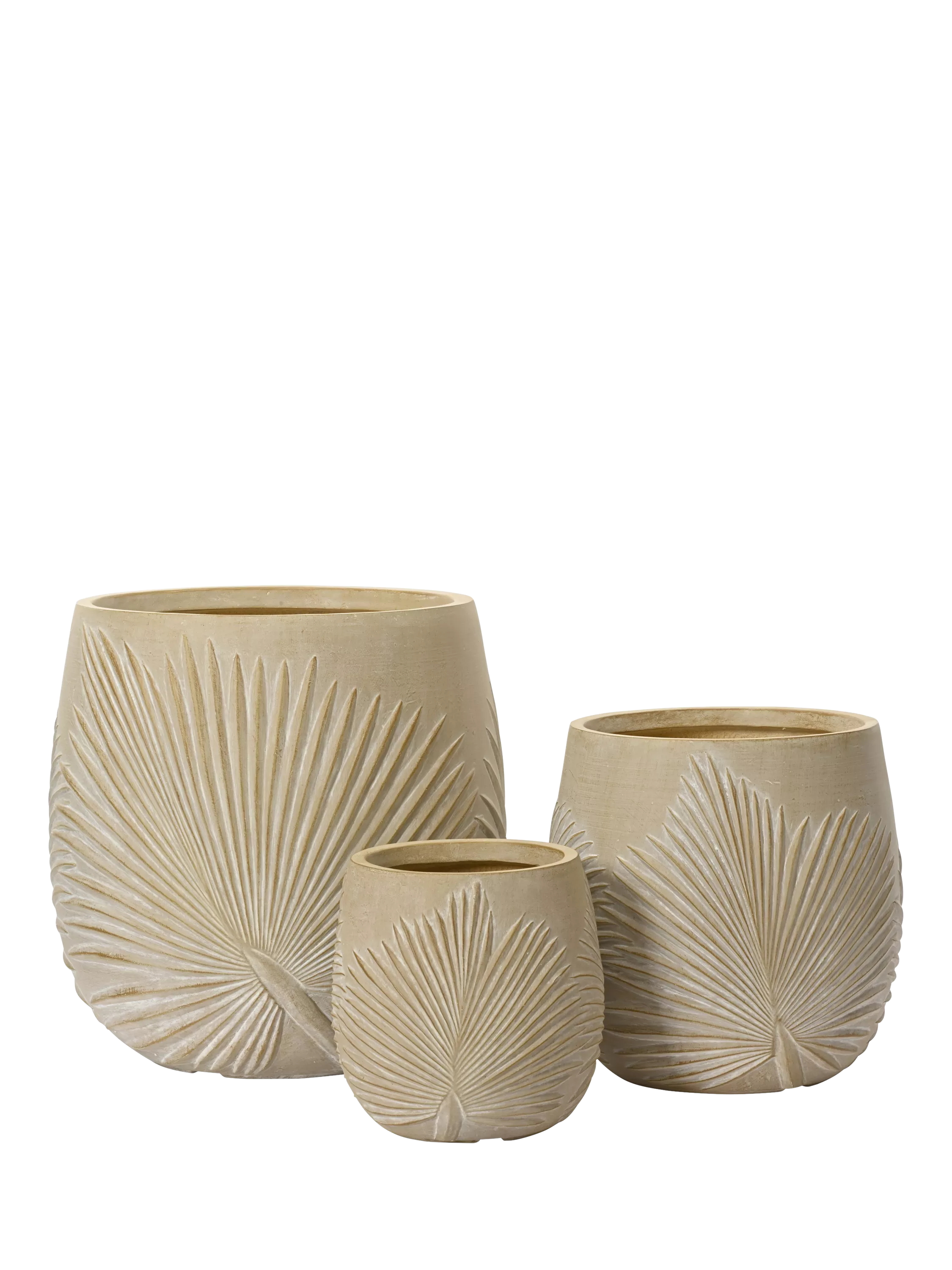 Kaemingk outdoor planters set of 3 natural - British product