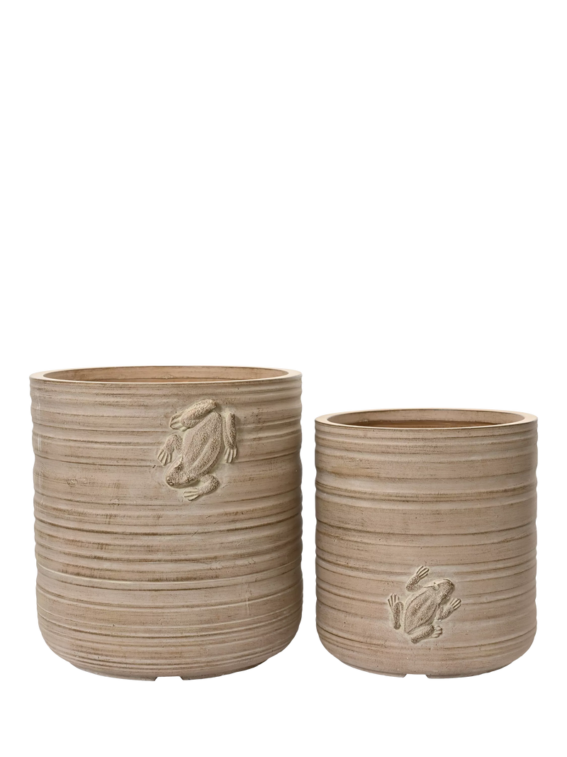 Kaemingk outdoor planters set of 2 natural, imported from the UK