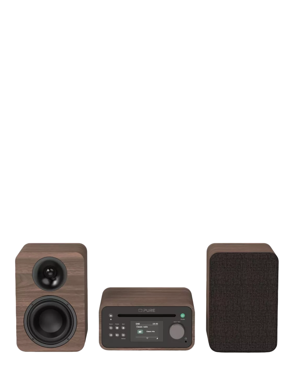 Pure Classic Stereo Mini radio in walnut - British product