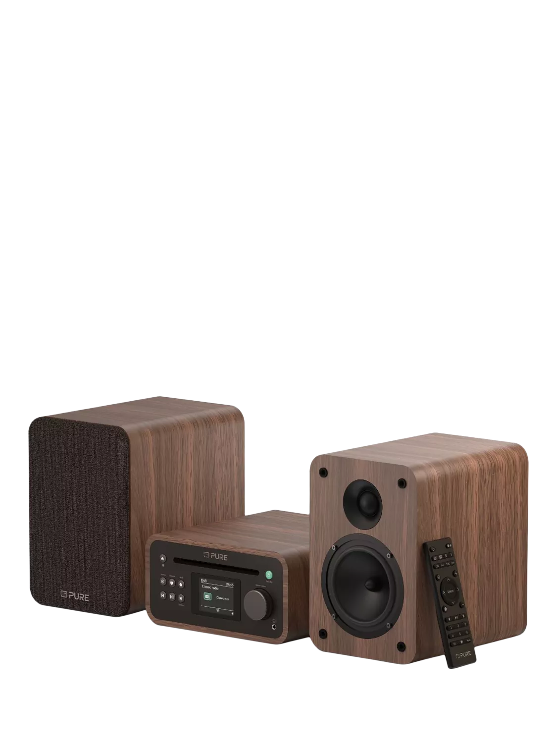 Pure Classic Stereo Mini radio in walnut - British product