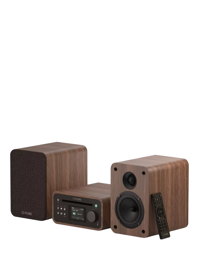 Pure Classic Stereo Mini radio in walnut - British product