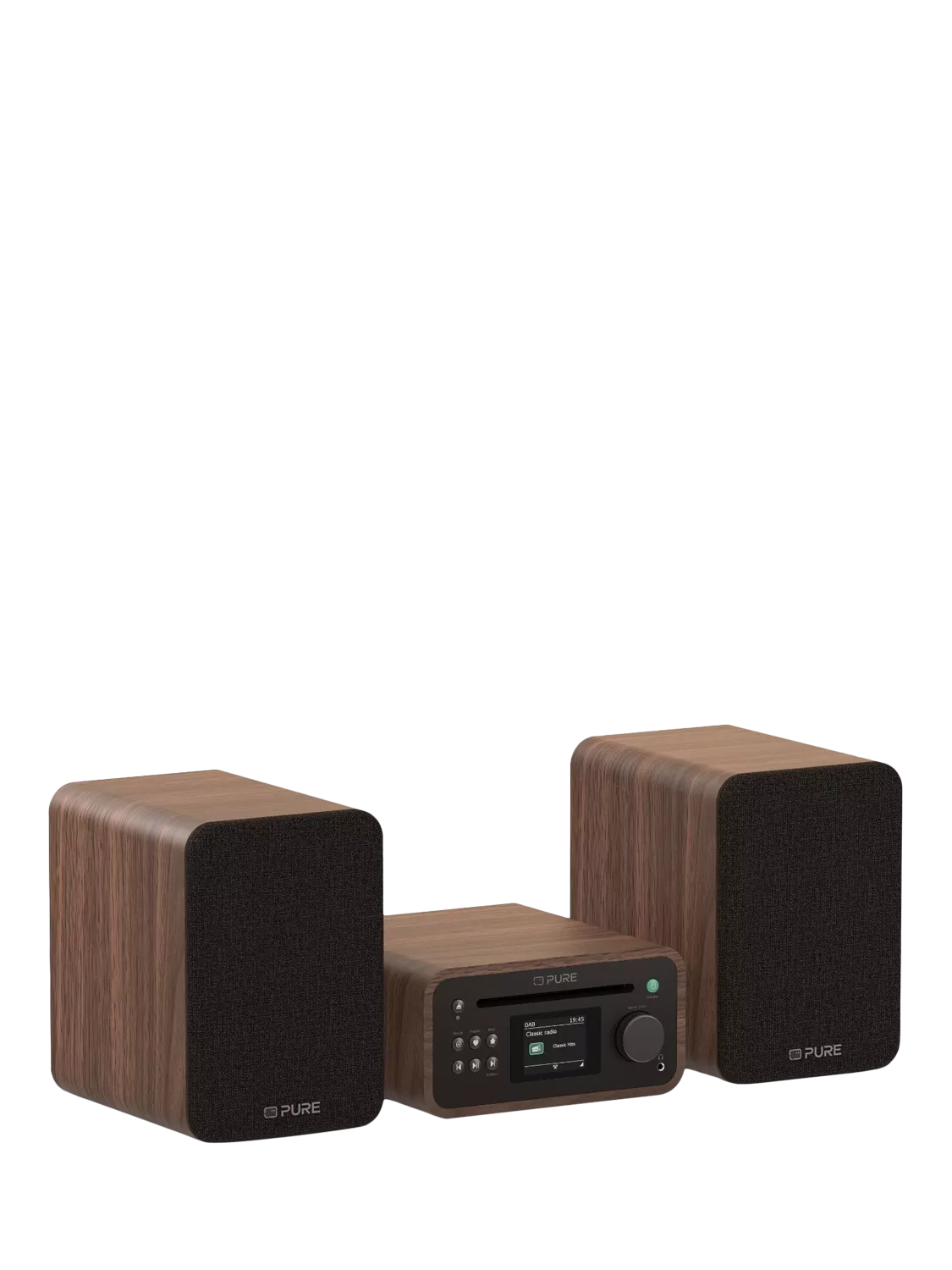 Pure Classic Stereo Mini radio in walnut - British product