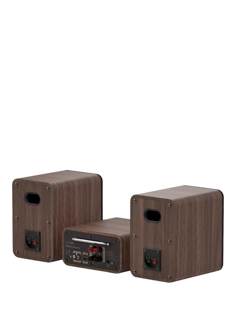 Pure Classic Stereo Mini radio in walnut - British product