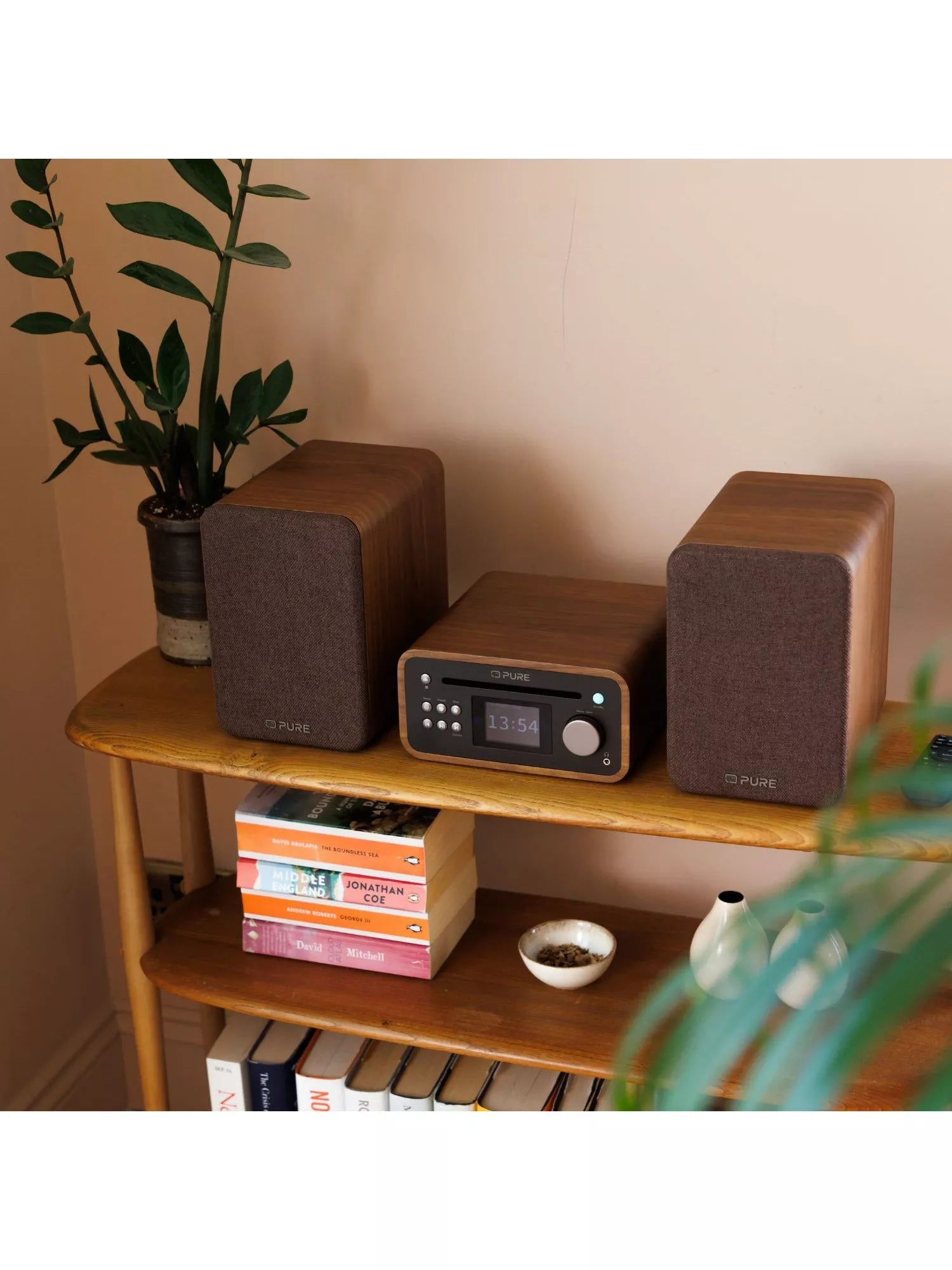 Pure Classic Stereo Mini radio in walnut - British product