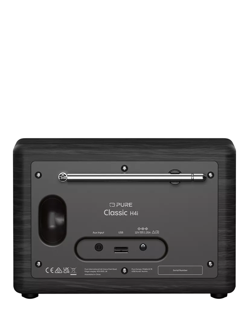 Pure Classic H4i DAB+/FM/Internet Bluetooth radio, black (British brand)