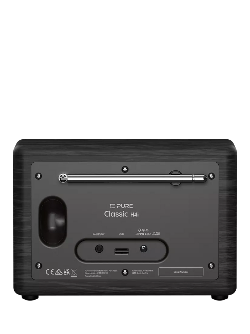 Pure Classic H4i DAB+/FM/Internet Bluetooth radio, black (British brand)