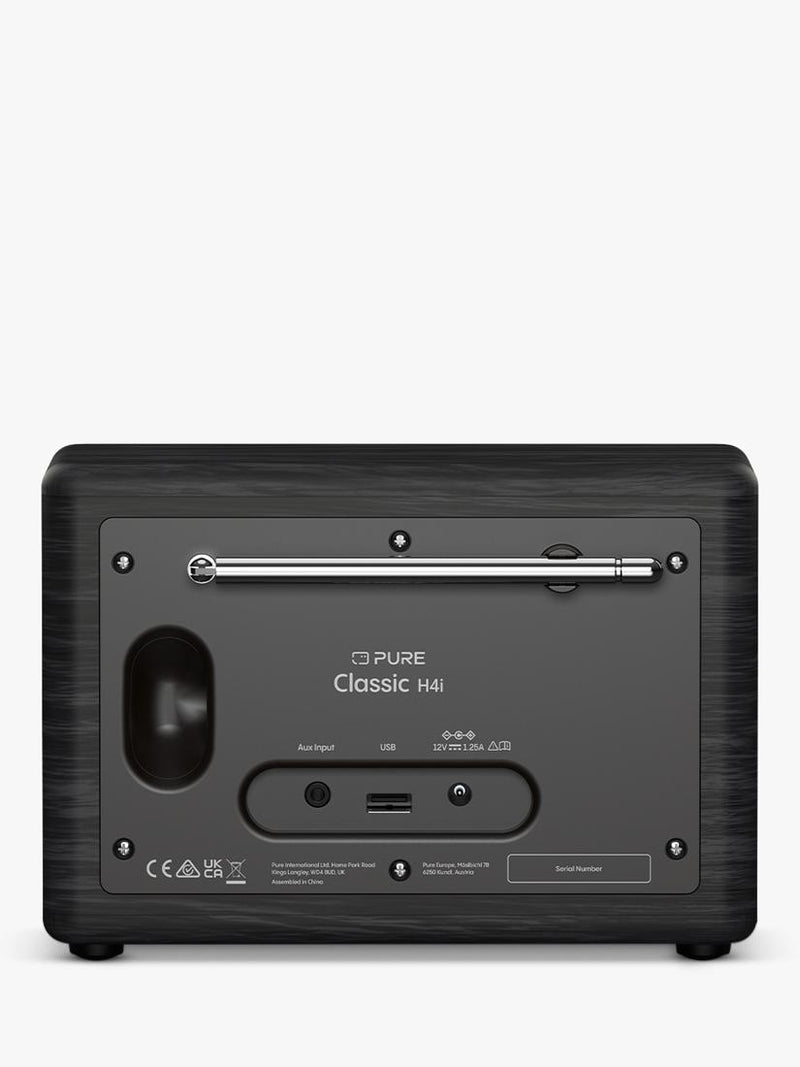 Pure Classic H4i DAB+/FM/Internet Bluetooth radio, black (British brand)