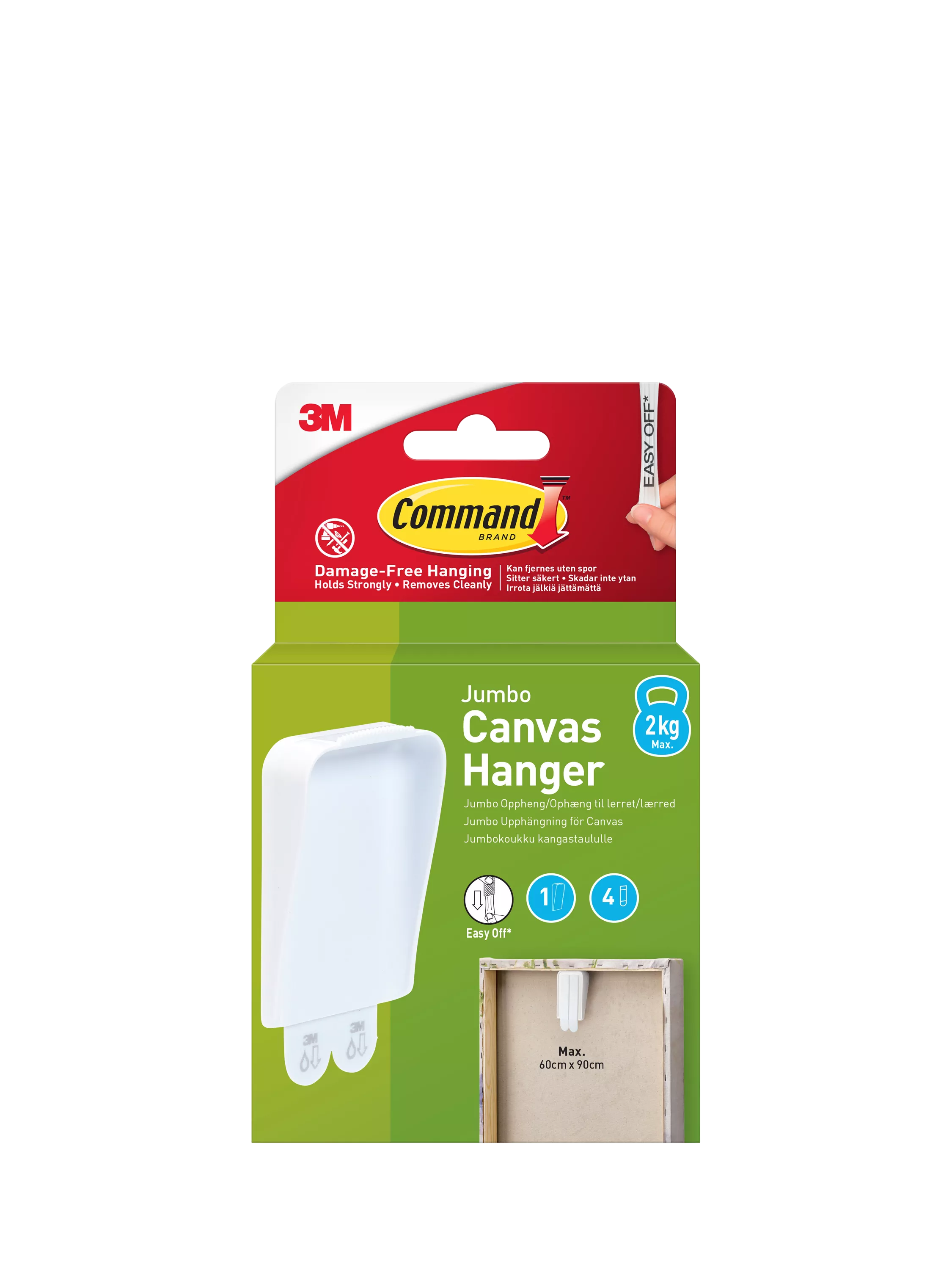 Command Jumbo Canvas Picture Hanger 2kg, imported from the UK
