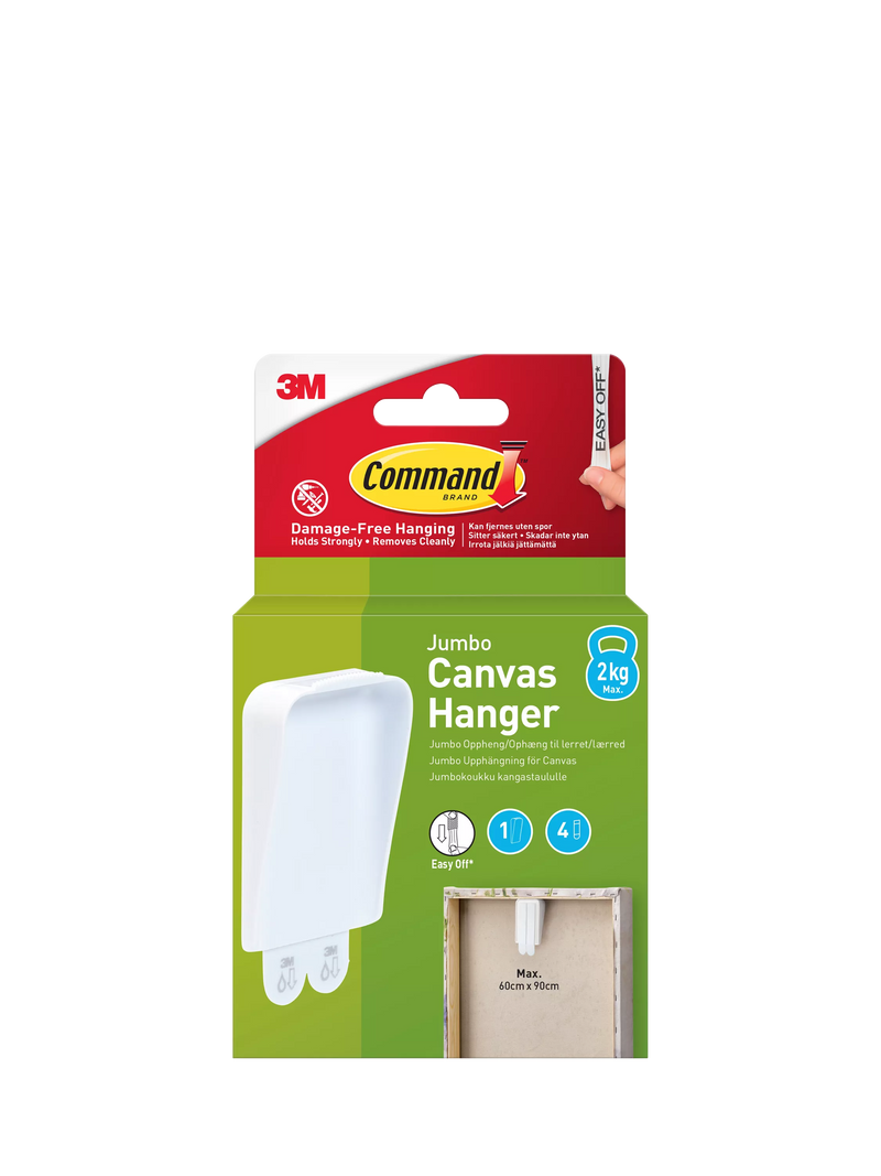 Command Jumbo Canvas Picture Hanger 2kg, imported from the UK