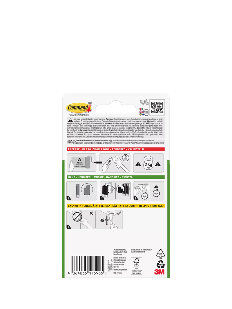 Command Jumbo Canvas Picture Hanger 2kg, imported from the UK
